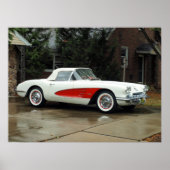 Poster Corvette convertible (Devant)