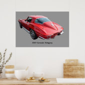 Poster Corvette Coupe Classique (Cuisine)