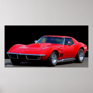 POSTER CORVETTE : LA VOITURE SPORTIVE AMÉRICAINE