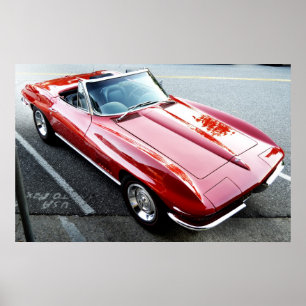 Poster Corvette rouge