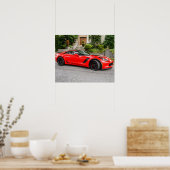 Poster Corvette rouge C7 Chevrolet (Cuisine)