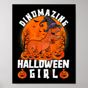 Poster Cos Dinomazing Halloween Fille Dinosaure Drôle