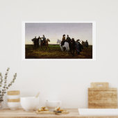 Poster Cosaques à cheval, 1874 (huile sur toile) (Cuisine)