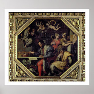 Poster Cosimo I de' Medici (1519-74) planifie les conques