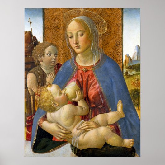 Poster Cosimo Rosselli Madonna et l'enfant (Devant)