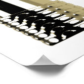 Poster Cosmétologie chrome rouge motif rose (Coin)