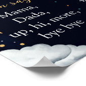 Poster Cosmic Astronaut First Trip Birthday Sign (Coin)