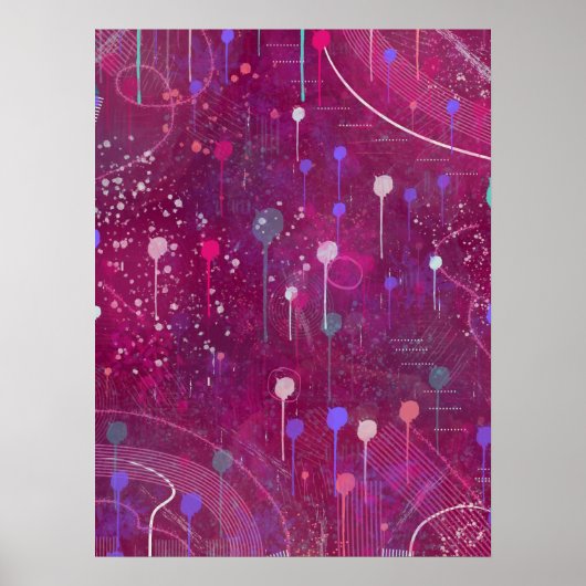 Poster Cosmic Berry Picking: Abstract Art (Devant)