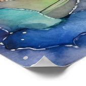 Poster Cosmic Black Cat Art Céleste Chat Magique Esprit (Coin)