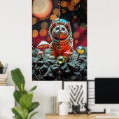 Poster Cosmic Cat Disco Dream (Bureau à domicile)