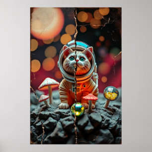 Poster Cosmic Cat Disco Dream