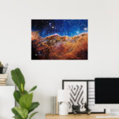 Poster Cosmic Cliffs, Carina Nebula, NGC 3324 (JWST) (Bureau à domicile)