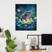 Poster Cosmic Frog Luminous Lotus (Bureau à domicile)