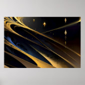 Poster Cosmic Golden Flow (Devant)