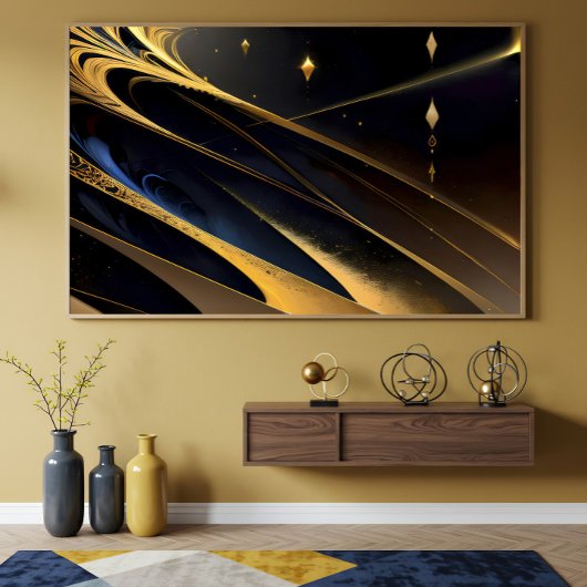 Poster Cosmic Golden Flow
