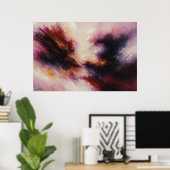 Poster Cosmic Inferno Abstract Explosion (Bureau à domicile)