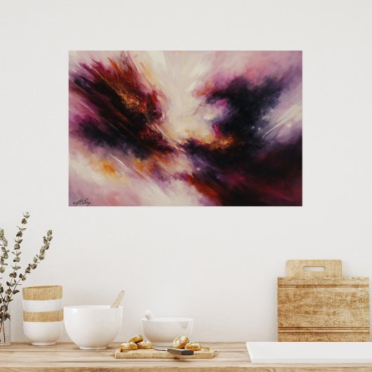 Poster Cosmic Inferno Abstract Explosion (Cuisine)