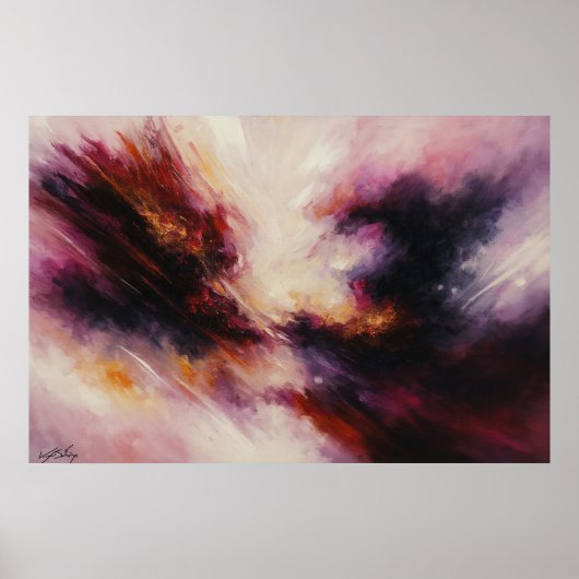 Poster Cosmic Inferno Abstract Explosion (Devant)