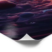 Poster Cosmic Love : Radiant Heart dans le cosmos (Coin)