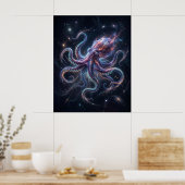 Poster Cosmic Octopus Star Abyss (Cuisine)