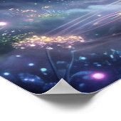 Poster Cosmic Peacock Galaxy Feathers (Coin)