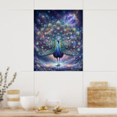 Poster Cosmic Peacock Galaxy Feathers (Cuisine)