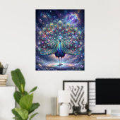 Poster Cosmic Peacock Galaxy Feathers (Bureau à domicile)