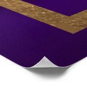 Poster Cosmic violet Turquoise or Sun Moon étoiles Mariag (Coin)