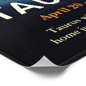 Poster Cosmique Taurus Bull Zodiac (Coin)