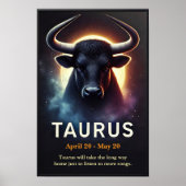 Poster Cosmique Taurus Bull Zodiac (Devant)