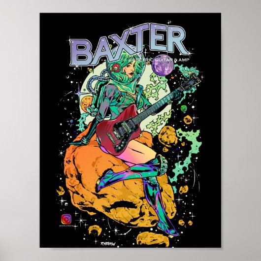 Poster Cosmonaute Baxter 8''x 12'' (Devant)