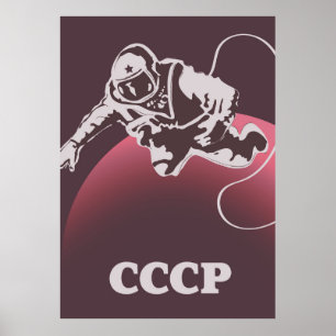 Poster Cosmonaute de l'URSS