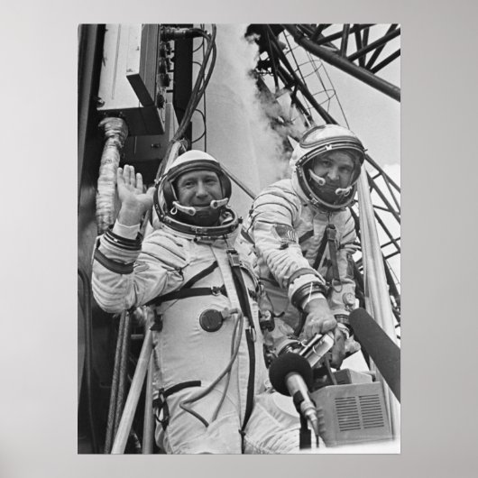 Poster Cosmonautes pour le projet d'essai Apollo-Soyouz (Devant)