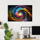 Poster Cosmos arc-en-ciel (Bureau à domicile)
