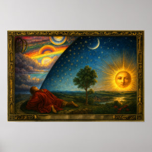 Poster Cosmos Céleste Dérivé de la Gravure de Flammarion