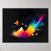 Poster Cosmos Coloré – Concept Galactique Vibrant (Devant)