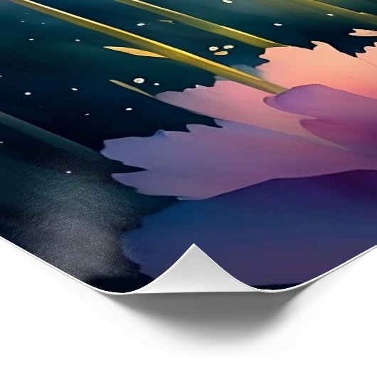 Poster Cosmos fleuris Art Work (Coin)