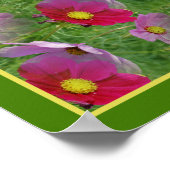 Poster Cosmos Fleurs de marguerite miroir nature Abstrait (Coin)