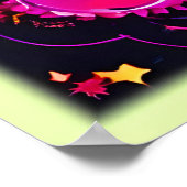 Poster Cosmos floraux psychédéliques (Coin)