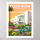 Poster Costa Mesa Californie vintage (Devant)