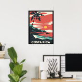 Poster Costa Rica Beach Pura Vida (Bureau à domicile)