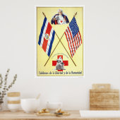 Poster Costa Rica - Emblèmes de liberté et d'humanité (Cuisine)