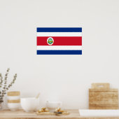 Poster Costa Rica - Le drapeau national du Costa Rica (Cuisine)