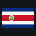 Poster Costa Rica - Le drapeau national du Costa Rica<br><div class="desc">Drapeau national du Costa Rica Le drapeau du Costa Rica présente des rayures horizontales en rouge, bleu et blanc, avec les armoiries du Costa Rica à gauche. Conçu par Pacifica Fernandez, il a été officiellement adopté en 1906. Le drapeau a un rapport 3:5. Vous pouvez personnaliser davantage la conception si...</div>