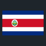Poster Costa Rica - Le drapeau national du Costa Rica<br><div class="desc">Drapeau national du Costa Rica Le drapeau du Costa Rica présente des rayures horizontales en rouge, bleu et blanc, avec les armoiries du Costa Rica à gauche. Conçu par Pacifica Fernandez, il a été officiellement adopté en 1906. Le drapeau a un rapport 3:5. Vous pouvez personnaliser davantage la conception si...</div>