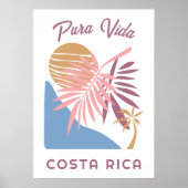 Poster Costa Rica Moto Pura Vida (Devant)