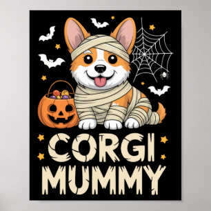 Poster Costume Amoureux des chiens d'Halloween Corgi Mumm