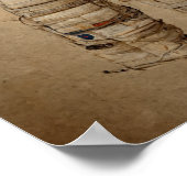 Poster Costume astronaute, sketche style Léonard de Vinci (Coin)