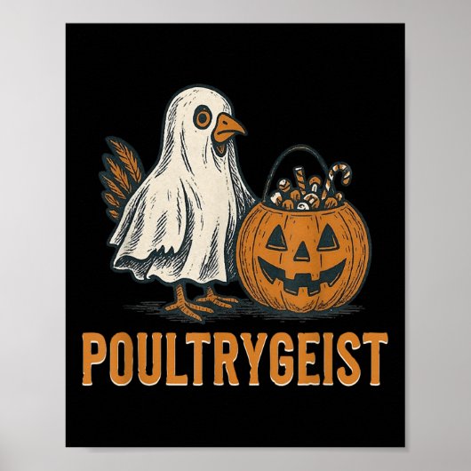Poster Costume Citrouille Poultrygeist Chicken Ghost Hall (Devant)