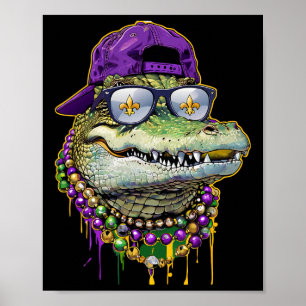 Poster Costume d'alligator Mardigator Mardi Gras Hommes F